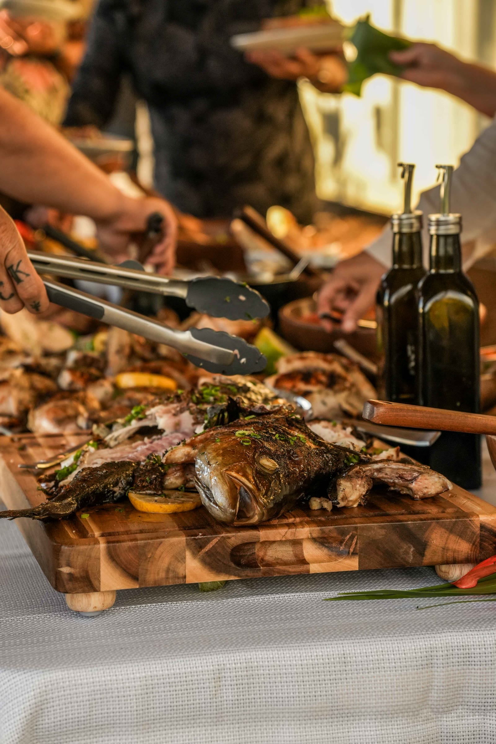 Close-up of a farm-to-table dish being plated